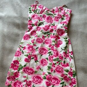 Zara Pink Floral Mini Dress